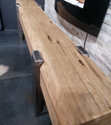 Banc bois acier